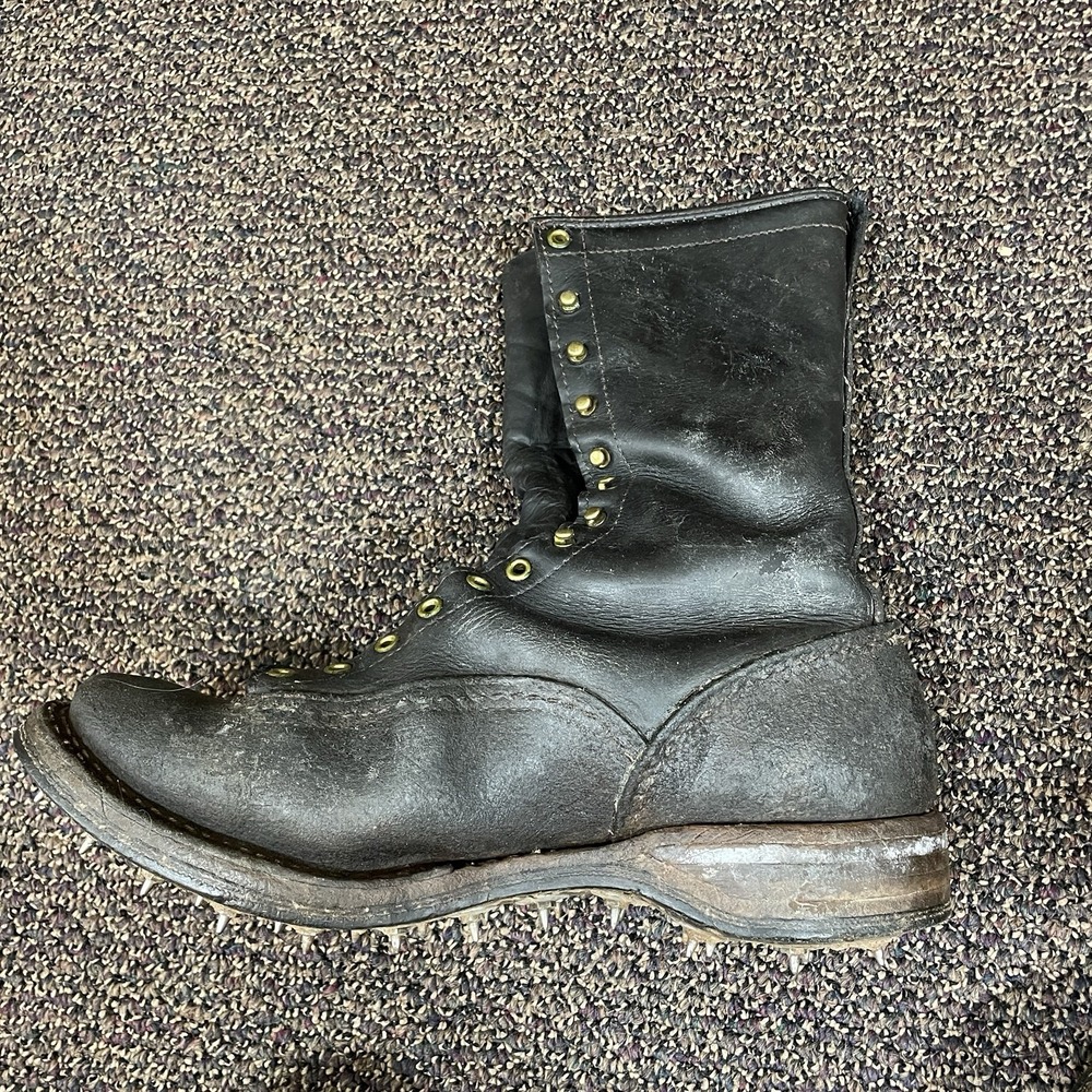 Wesco Stock Timber Boots 1912SI Mens 12E Caulks 12" Lace-to-toe *read desc* - Picture 4 of 16